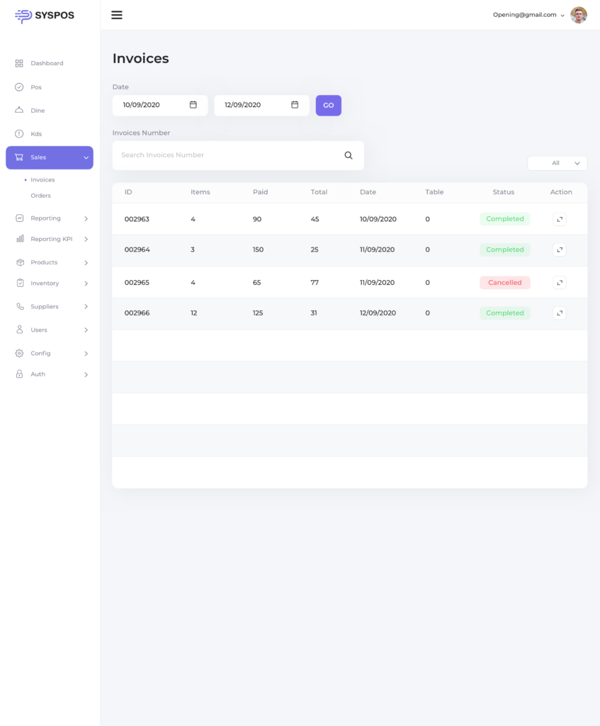 Sales - Invoices